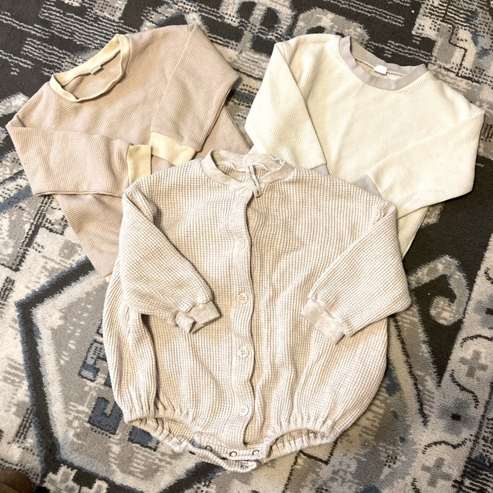 At Noon Bubble Rompers for Toddler Set of 3